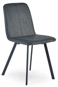 Glens Faux Leather Dining Chair In Antique Black