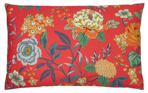 Azalea Floral Filled Cushion 40cm x 60cm Red