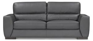 Natick Leather 3 Seater Sofa In Anthracite