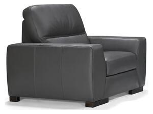 Natick Leather 1 Seater Sofa In Anthracite