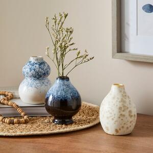 Set of 3 Reactive Glaze Bud Vases