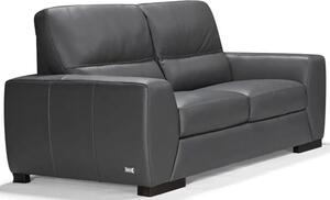 Natick Leather 2 Seater Sofa In Anthracite