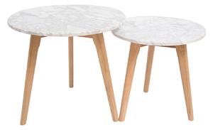 Harlow Marble Top Nest of 2 Tables