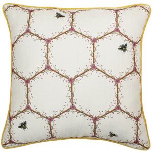 The Chateau by Angel Strawbridge Honeycomb Filled Cushion Cream