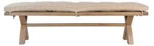 Heirloom Natural Check Cushion Dining Bench