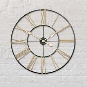 Thomas Kent 81cm Summer House Grand Clock - Skeleton (Black/Brass)