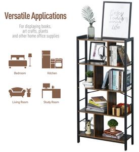 Industrial-Style 4 Shelf Bookcase