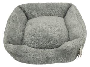 Teddy Bear Grey Square Dog Bed Grey