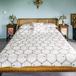 The Chateau Honeycomb Duvet Cover Bedding Set Cream