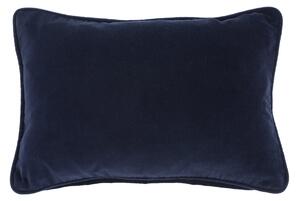 Clara Cotton Velvet Rectangle Cushion blue