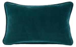 Clara Cotton Velvet Rectangle Cushion Blue