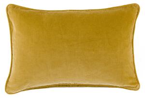 Clara Cotton Velvet Rectangle Cushion Yellow