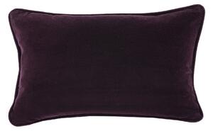 Clara Cotton Velvet Rectangle Cushion Purple
