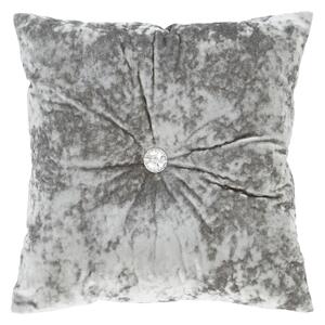 Silver Crushed Velvet Cushion Silver