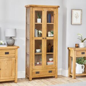 Carrabba Oak Display Cabinet - Medium Oak