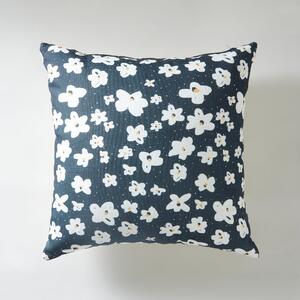 Dottie Floral Cushion Blue, Yellow and White