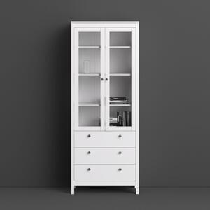 Madrid White 2 Doors and 3 Drawers Cabinet