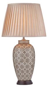 Dar lighting LOU4229 Louise Table Lamp Brown and Cream Base Only