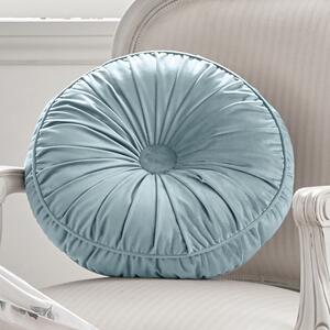 Holly Willoughby Lexi Velvet Round Cushion Blue