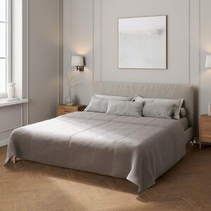 Velvet stripe quilted throw