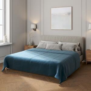 Velvet stripe quilted throw