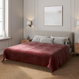 Velvet stripe quilted throw