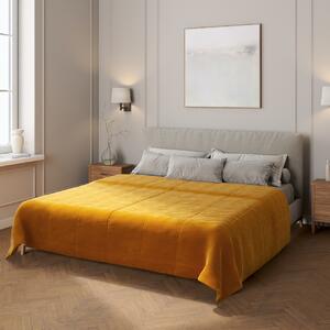 Velvet stripe quilted throw