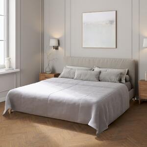 Velvet stripe quilted throw
