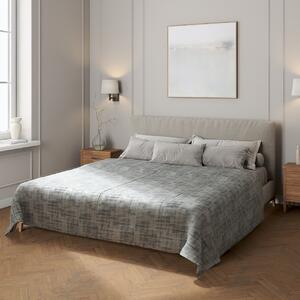 Velvet stripe quilted throw