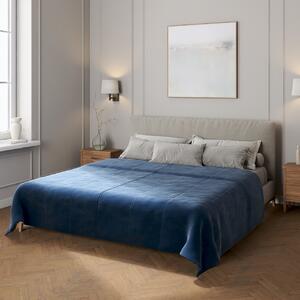 Velvet stripe quilted throw