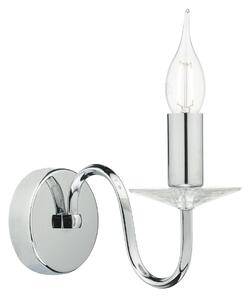 Dar lighting PIQ0750 Pique Wall Light Polished Chrome and Clear Crystal Detail
