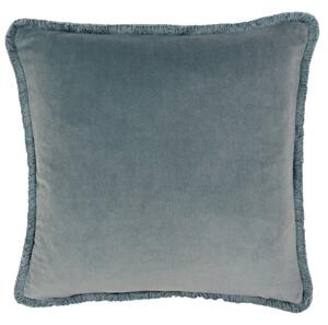 Paoletti Freya Velvet Cushion Blue