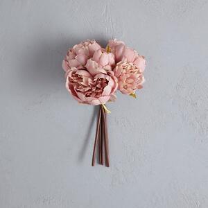 Artificial Peony Pink Bundle 28cm Pink