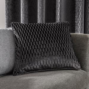 Valencia Velvet Geometric Cushion grey