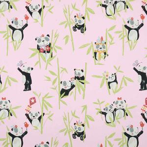 Panda Curtain Fabric Pretty Pink