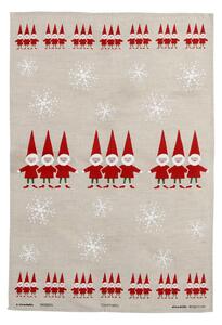 Almedahls Tomtenisse Kitchen Towel red santas