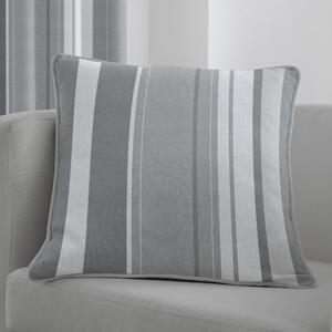 Whitworth Striped Cushion Grey and White