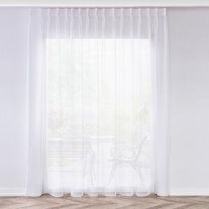 Net curtain with double pinch pleat