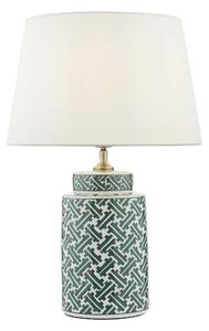Dar lighting REE4224 Reese 1 Light Ceramic Table Lamp Green and Blue Print Base Only