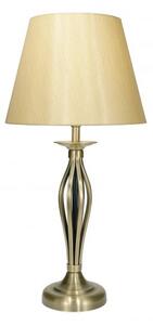 Dar lighting BYB4075 Bybliss Table Lamp Antique Brass with BYB1135 Gold Shade
