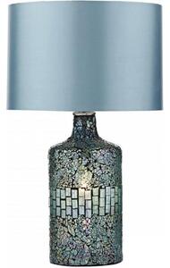 Dar lighting GUR4223 Guru Table Lamp Blue Mosaic Dual Source with Shade