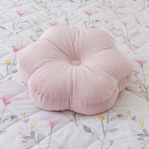 Flower Velvet Cushion Pink