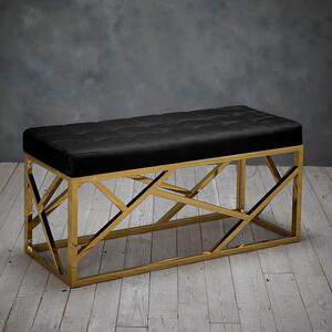 Renata Faux Leather Black Dining Bench