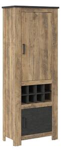 Rapallo 2 Door Cabinet with Wine Rack Cabinet