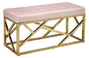 Renata Faux Leather Pink Dining Bench