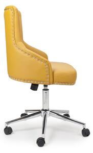 Rocco Leather Yellow Office Chair