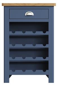 Rutland Oak Top Blue Painted Wine Cabinet