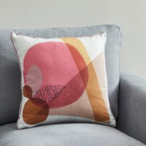 Modern Leaves Placement Cushion White, Pink and Yellow