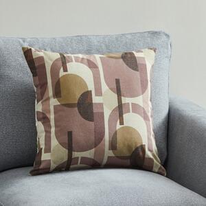 Bauhaus Style Semi Circle Cushion White, Purple and Yellow