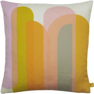 Cotton Multicoloured Cushion Yellow/Pink/White